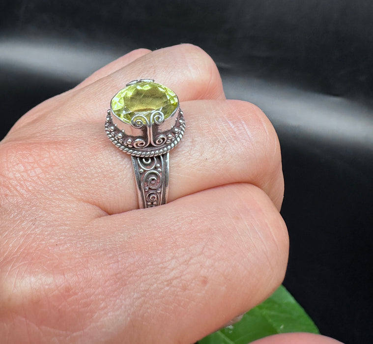 Lemon Quartz Ring
