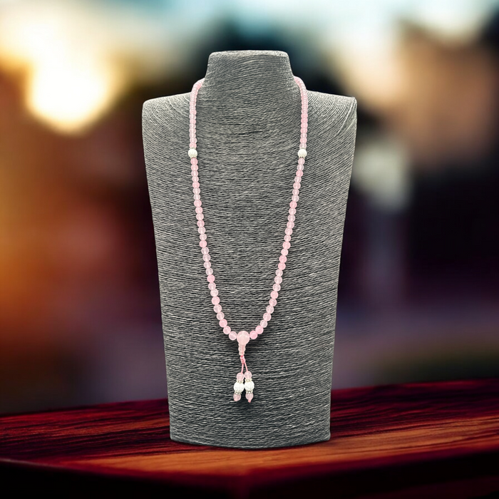 Mala 108 grani piccoli con quarzo rosa