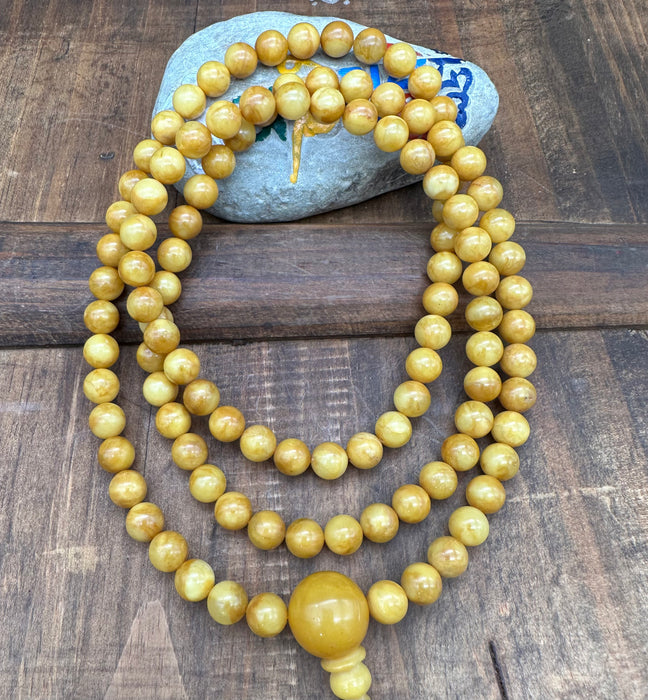 Mala tibetano con amber originale da Tibet