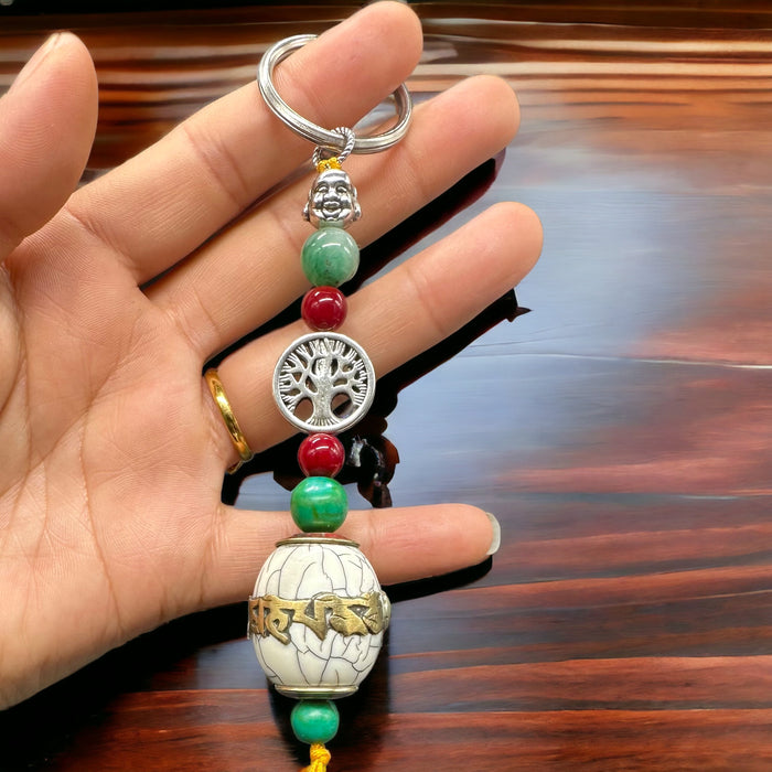 Porta chiavi con simboli tibetani