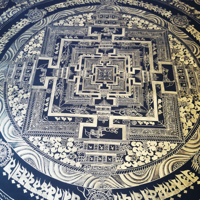 mandala con kalchakra nero