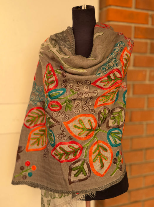 Pashmina scialle or sciarpa ricami a mano