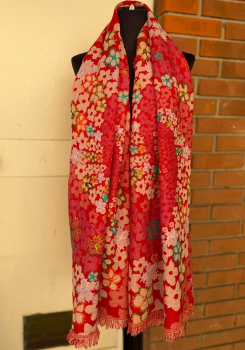 Pashmina scialle or sciarpa ricami a mano