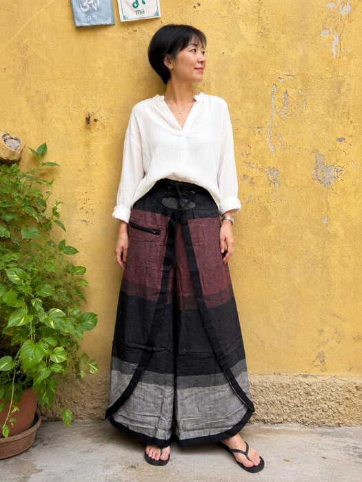 Pantalone Gonna in cotone con coulisse regolabile
