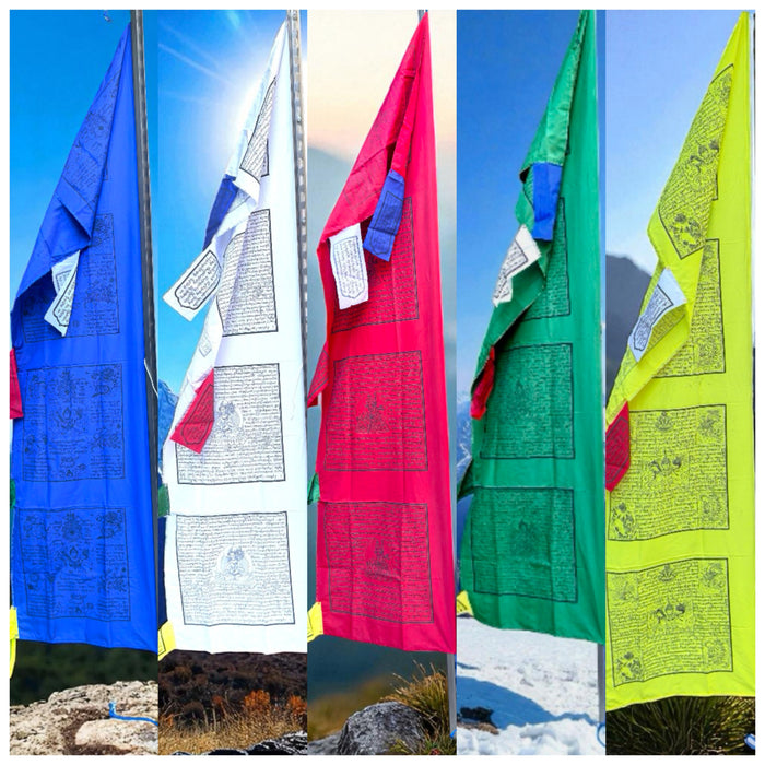Bandiere di preghiere verticale 5 set