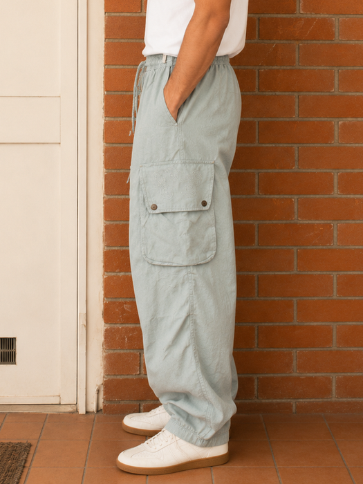 Men's aqua cargo trousers