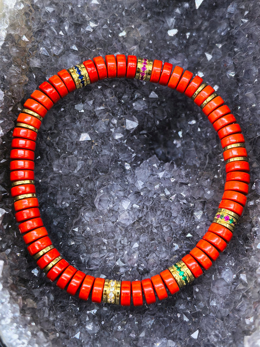 Braccialetto in diaspro rosso naturale