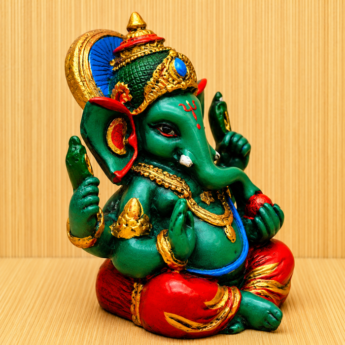 Statua Ganesha 8.5 cm Dio della Fortuna prosperità