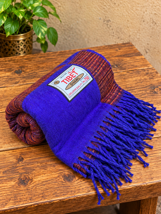 Coperta Yoga e Meditazione in Lana di Yak Blu Royal