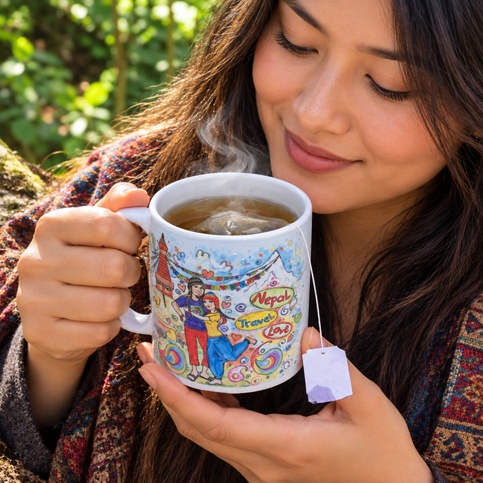 Tazza nepalese in ceramica