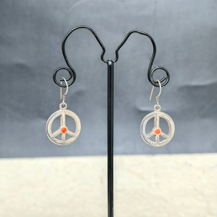 Orecchini in argento con corallo