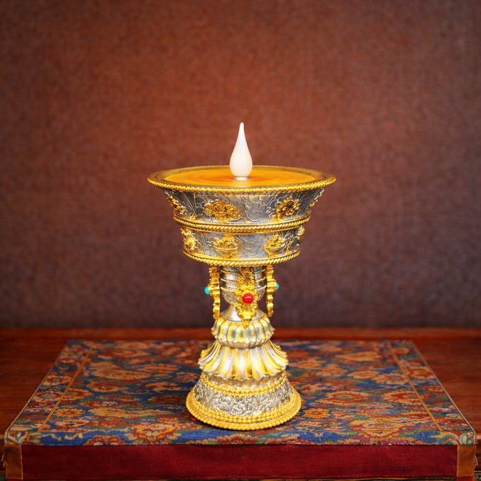 Electric Tibetan Lamp for Light Offerings – Traditional Butter Lamp