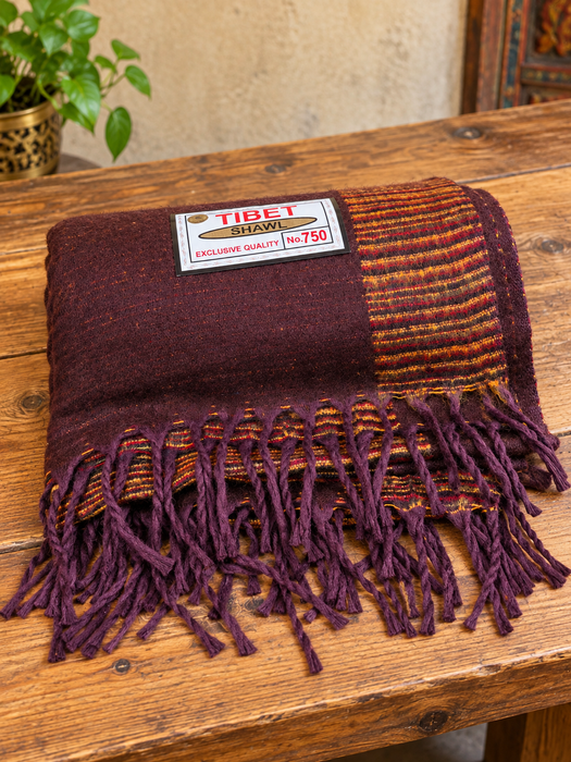 Coperta Yoga e Meditazione in Lana di Yak Marrone Scuro