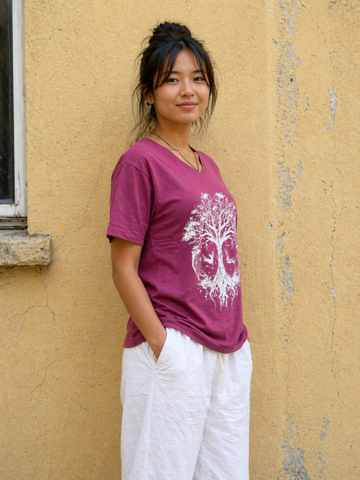 T-shirt Flower of Life Purple