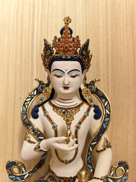 Vajrasattva in bronzo dipinto a mano
