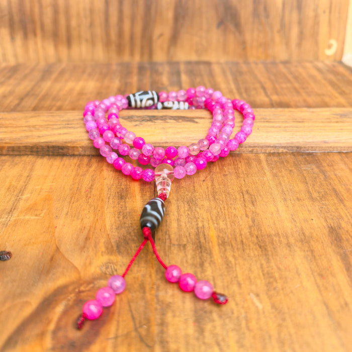 Mala in Agata con Dzi Tibetana