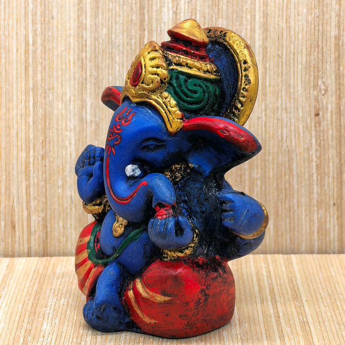 Statua Ganesha 6.5 cm Dio della Fortuna prosperità