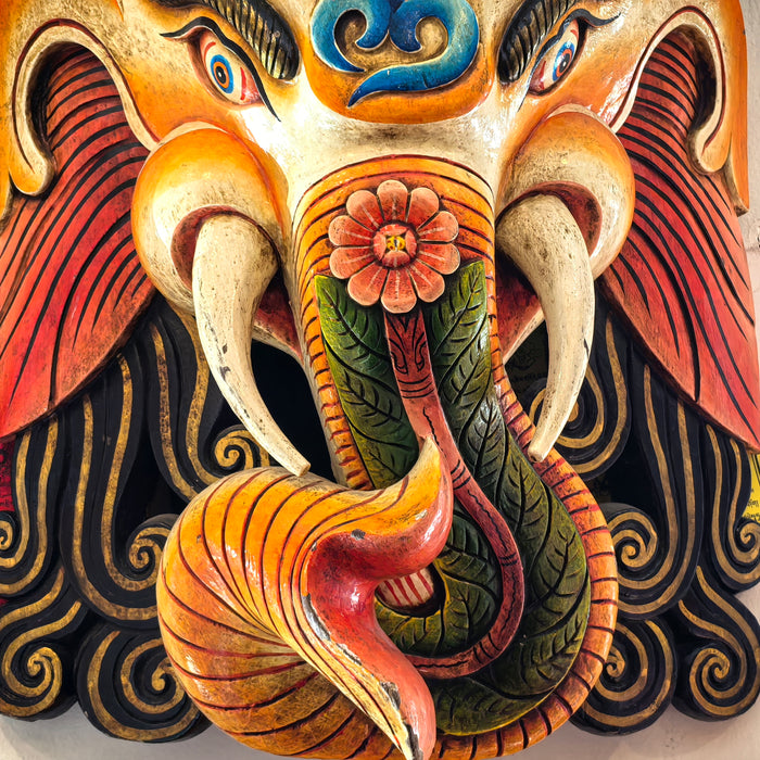 Maschera di Ganesh in Legno