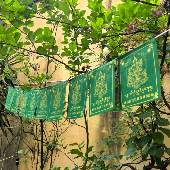 Bandiere di preghiere Tara verde