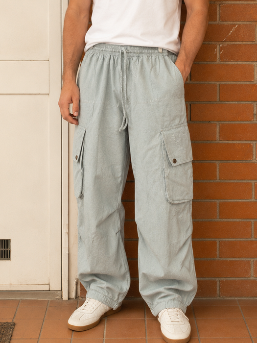 Men's aqua cargo trousers