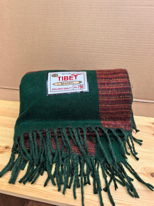 Coperta Yoga e Meditazione in Lana di Yak Verde Foresta