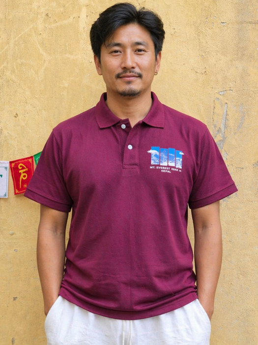 Cotton Everest print polo