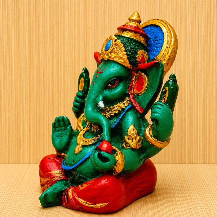 Statua Ganesha 8.5 cm Dio della Fortuna prosperità