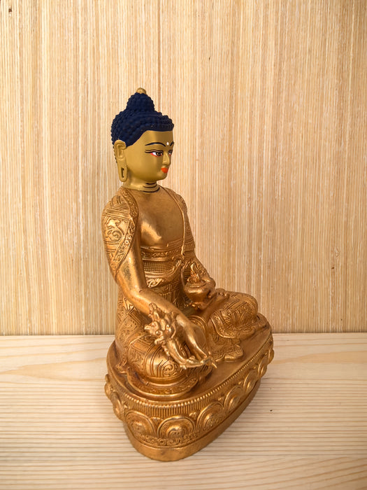 Statua Buddha della Medicina in bronzo