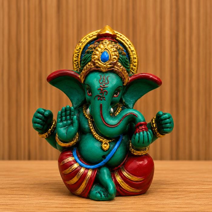Statua Ganesha 6.5 cm Dio della Fortuna prosperità