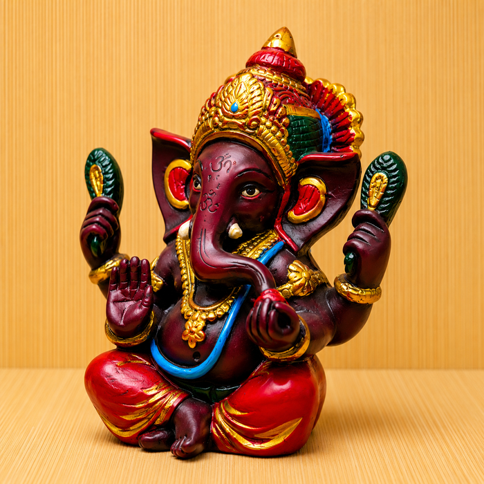 Statua Ganesha 14 cm Dio della Fortuna prosperità
