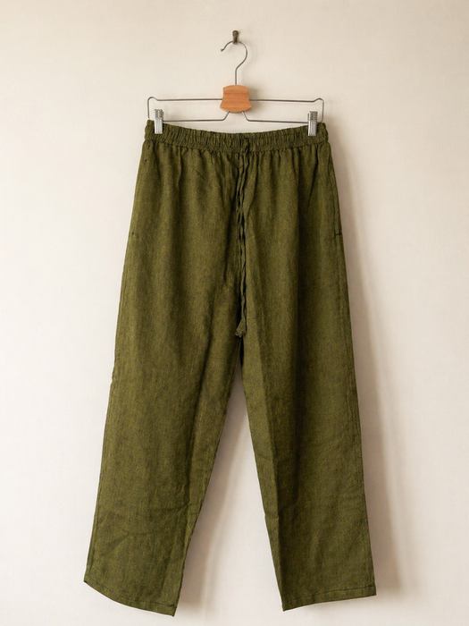 Classic green cotton trousers