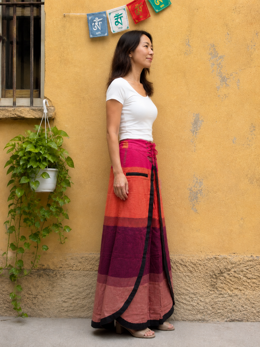 Pantalone Gonna in cotone con coulisse regolabile