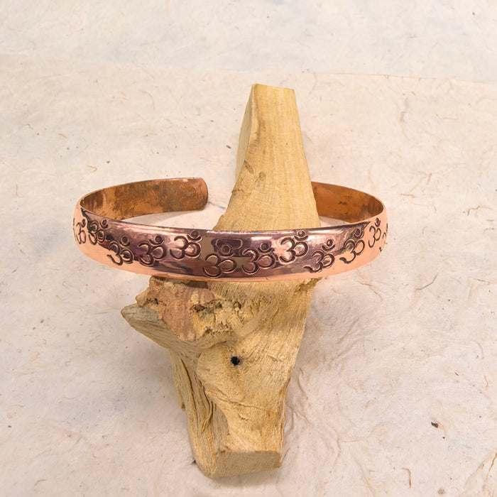 Bracciale di Rame con Simbolo Om Tibetano