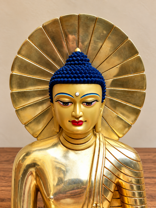 Statua Buddha Shakyamuni in bronzo