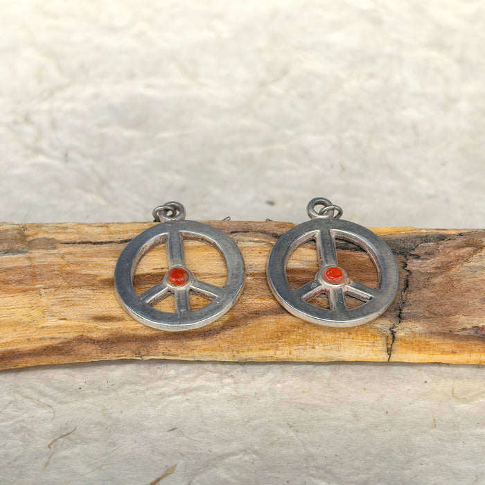 Orecchini in argento con corallo