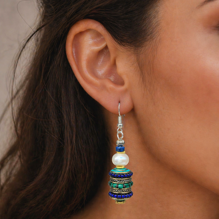 Tibetan Mother of Pearl Earrings