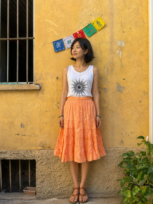 Orange cotton skirt