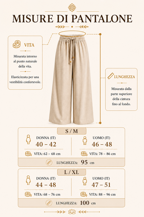 Pantalone gonna gamba larga in cotone. Verde