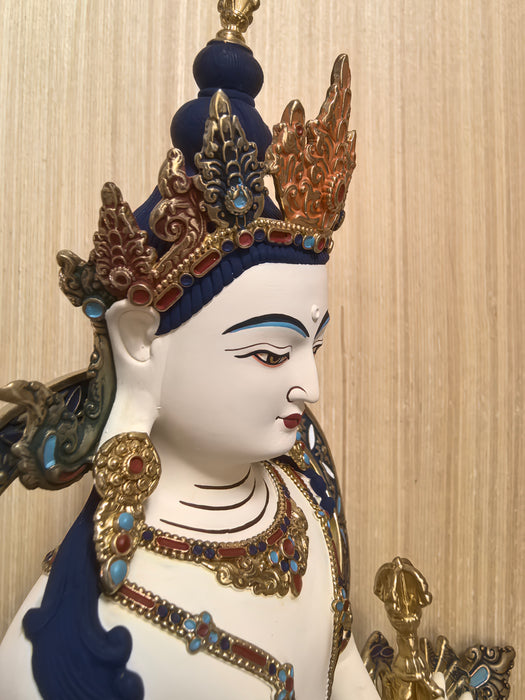 Vajrasattva in bronzo dipinto a mano