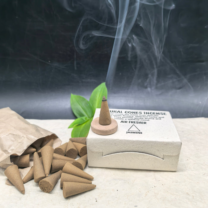 Jasmine Incense Cones - Fresh Air with Incense Holder