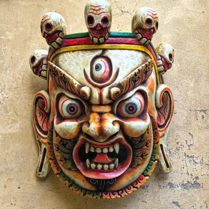 Maschera Mahakala in Legno