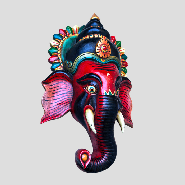 Ganesh Maschera in Legno