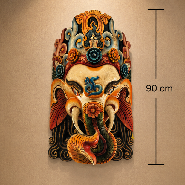 Maschera di Ganesh in Legno