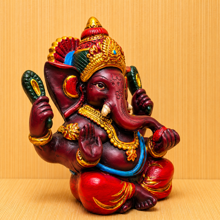 Statua Ganesha 14 cm Dio della Fortuna prosperità