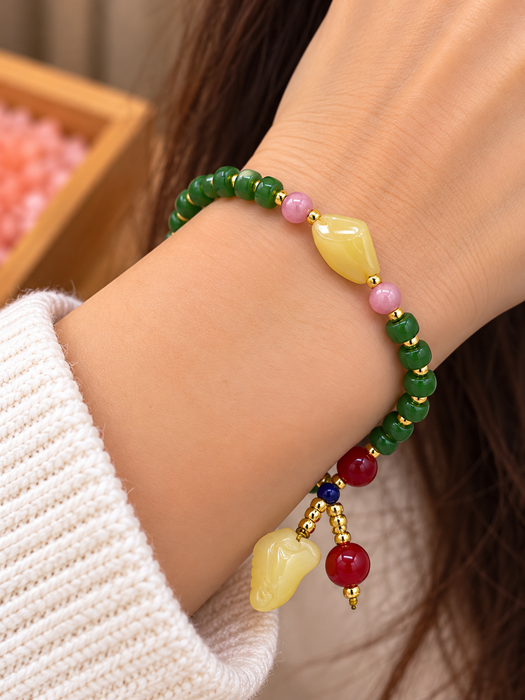 Braccialetto con perline tibetane