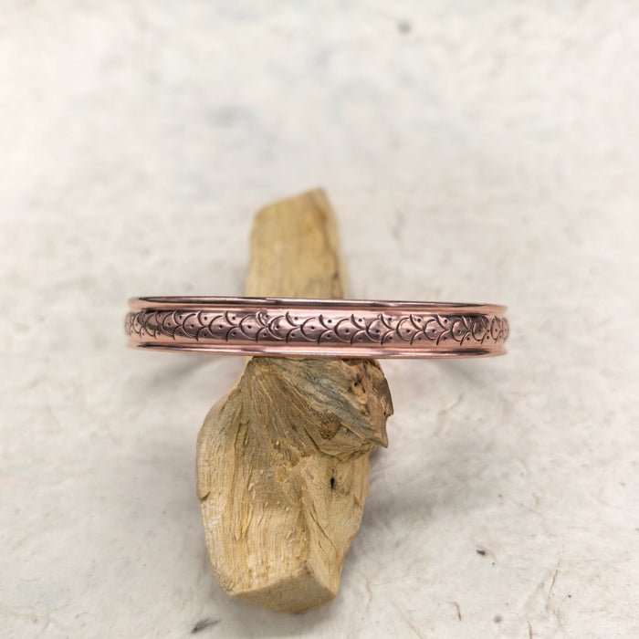 Bracciale di Rame con Occhi di Pesce Tibetano