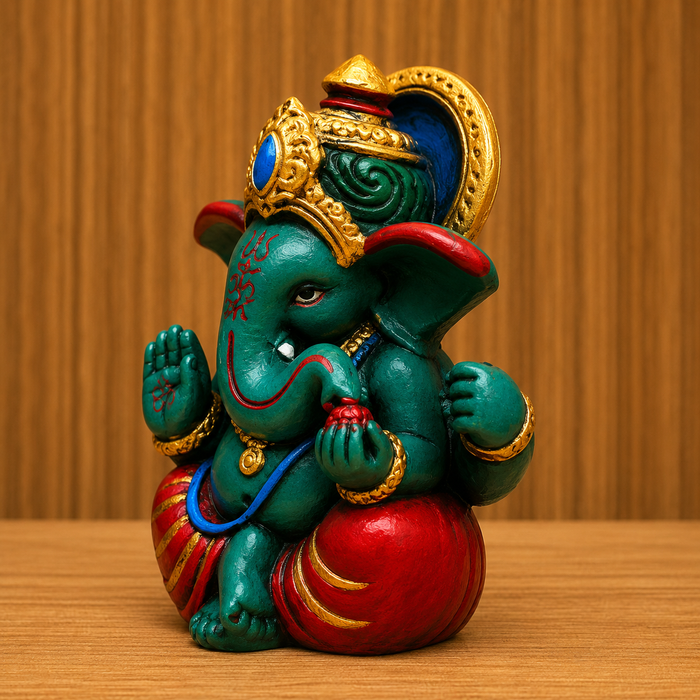 Statua Ganesha 6.5 cm Dio della Fortuna prosperità