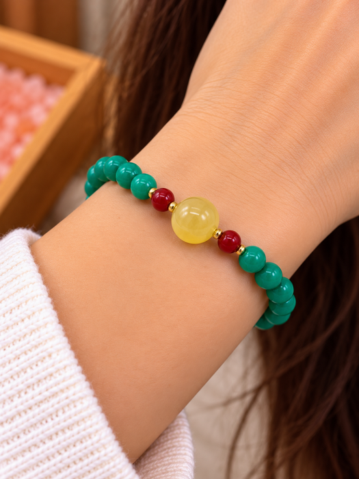 Braccialetto con perline tibetane