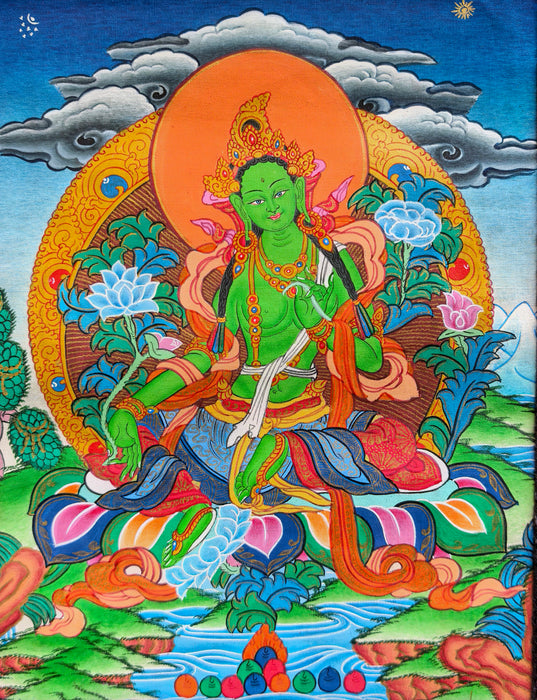 Thanka di Tara Verde