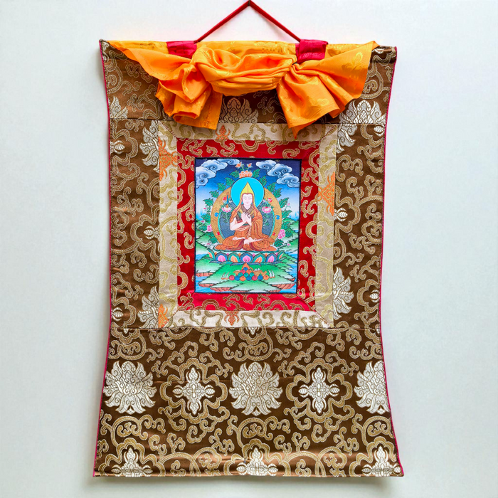 Thanka di Lama Tsongkapa precisa di oro